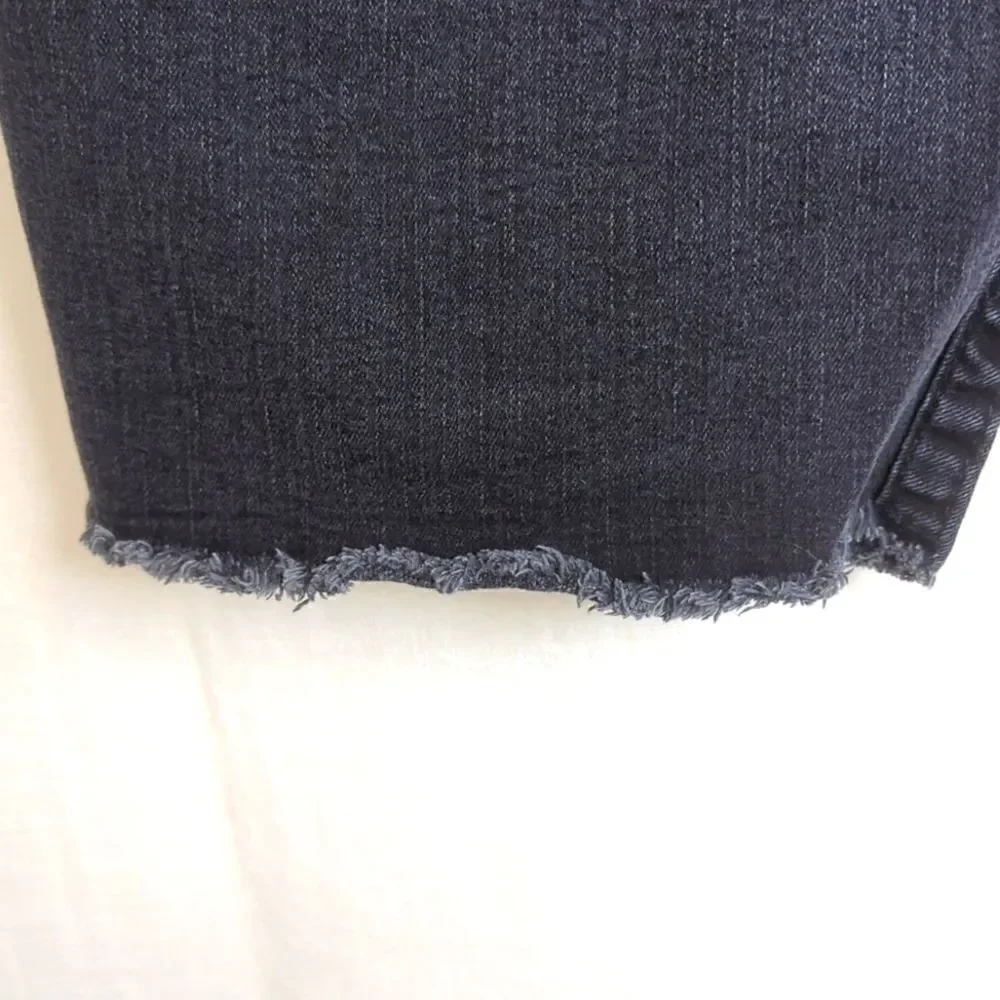 True Religion Black Denim Short Cut- offs Size 42
